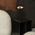 Luca Mocha Brown Metal Cordless Table Lamp
