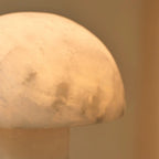 Francesco cordless lamp warm glow through stone in room setting