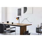 Marie Black Metal & Wood Desk Lamp