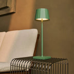 Wouter cordless lamp overhead view cylindrical silhouette