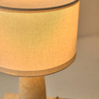 Charlotte table lamp overhead view showing cotton shade