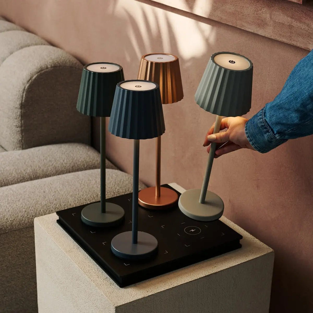 Maya lamp top view showing touch-dim sensor