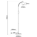 Fumoso Black Smoked Glass Gooseneck Floor Lamp
