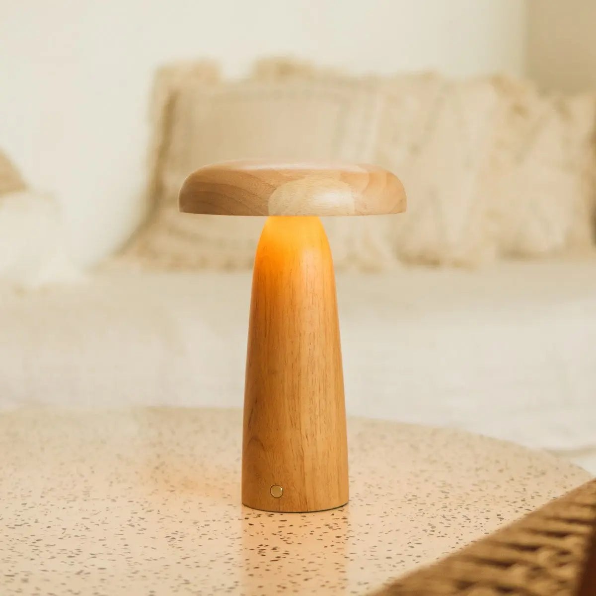 Lennart Light Brown Wood Cordless Table Lamp