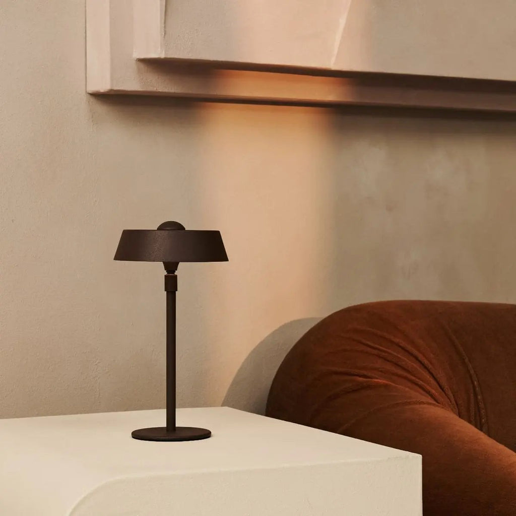 Luca Mocha Brown Metal Cordless Table Lamp