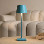 William Amsterdam blue metal rechargeable cordless table lamp