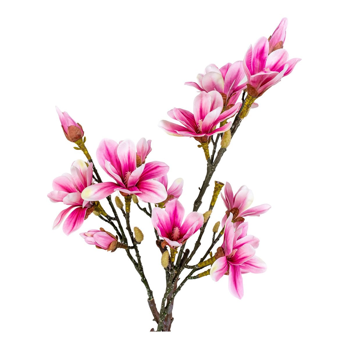Magnoliaboom - Groen/Roze, PE-kunststof, H:74 cm
