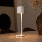 William white metal rechargeable cordless table lamp