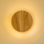 Lou Light Brown Rubberwood Cordless Rechargeable Wall Lamp