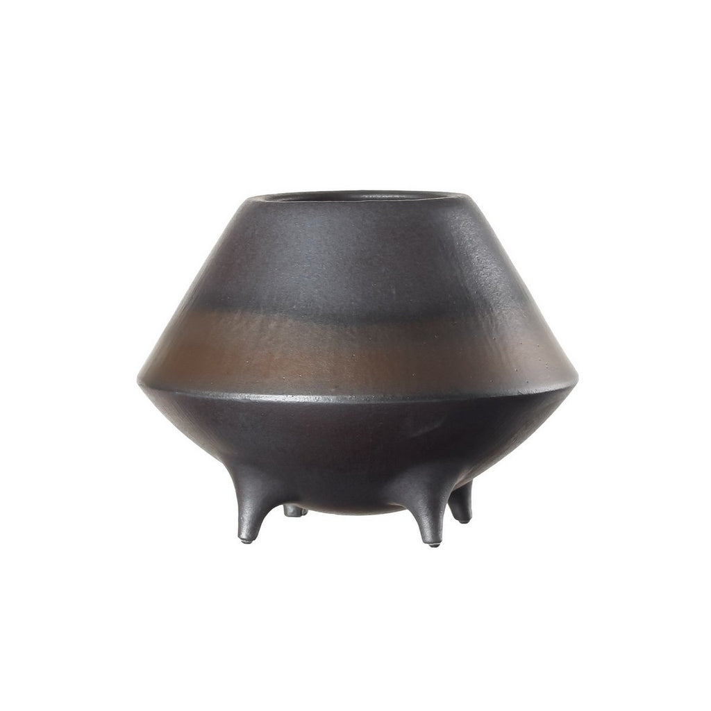 Otaru S Bronze-to-Black Ceramic Sculptural Bowl