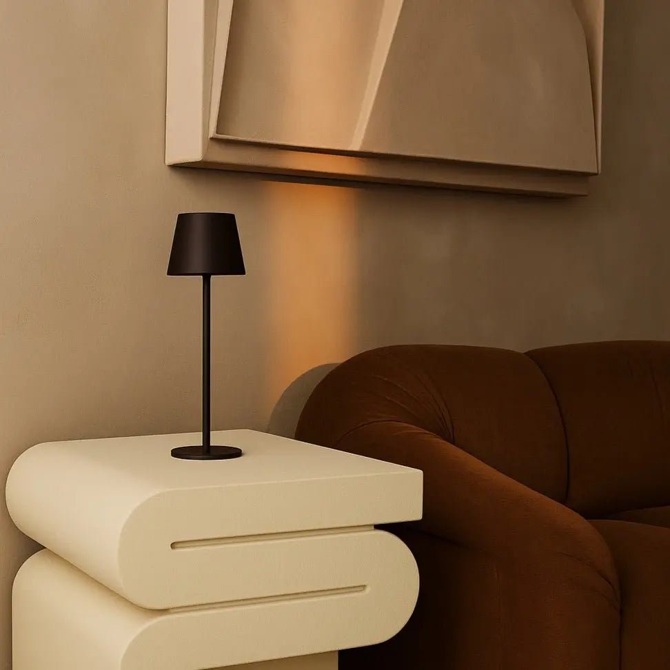 Jasper Mocha Brown Metal Cordless Rechargeable Table Lamp