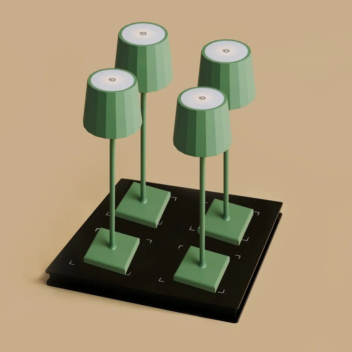 Wouter sage green cordless lamp and Amstel Dock Professional Set