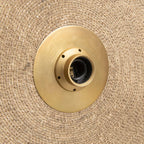 Let's Groove Natural Brass Woven Grass Wall Lamp