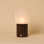 Ingmar Dark Brown Wood & Glass Cordless Table Lamp