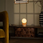 Morris cordless table lamp overhead view