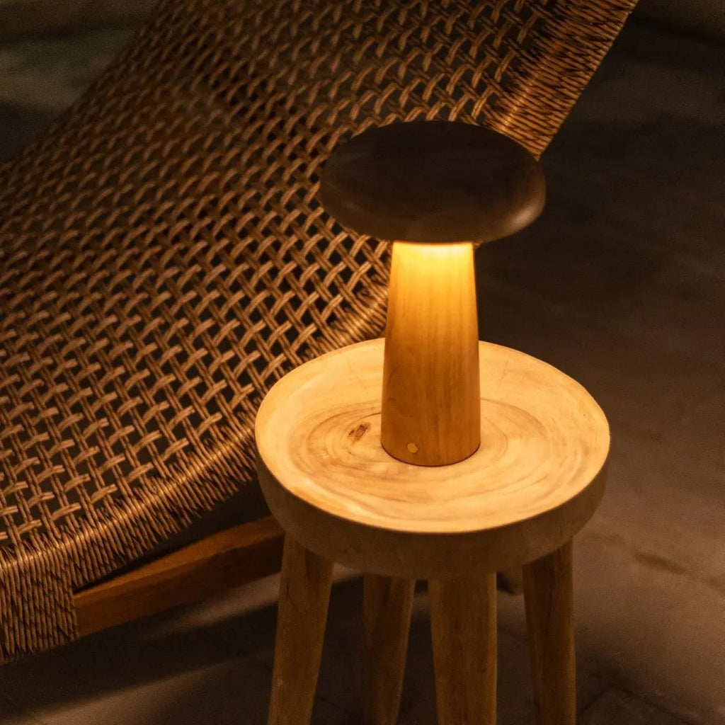 Lennart Light Brown Wood Cordless Table Lamp