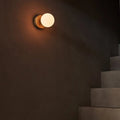 Richella light brown rechargeable wall lamp with matte glass shade