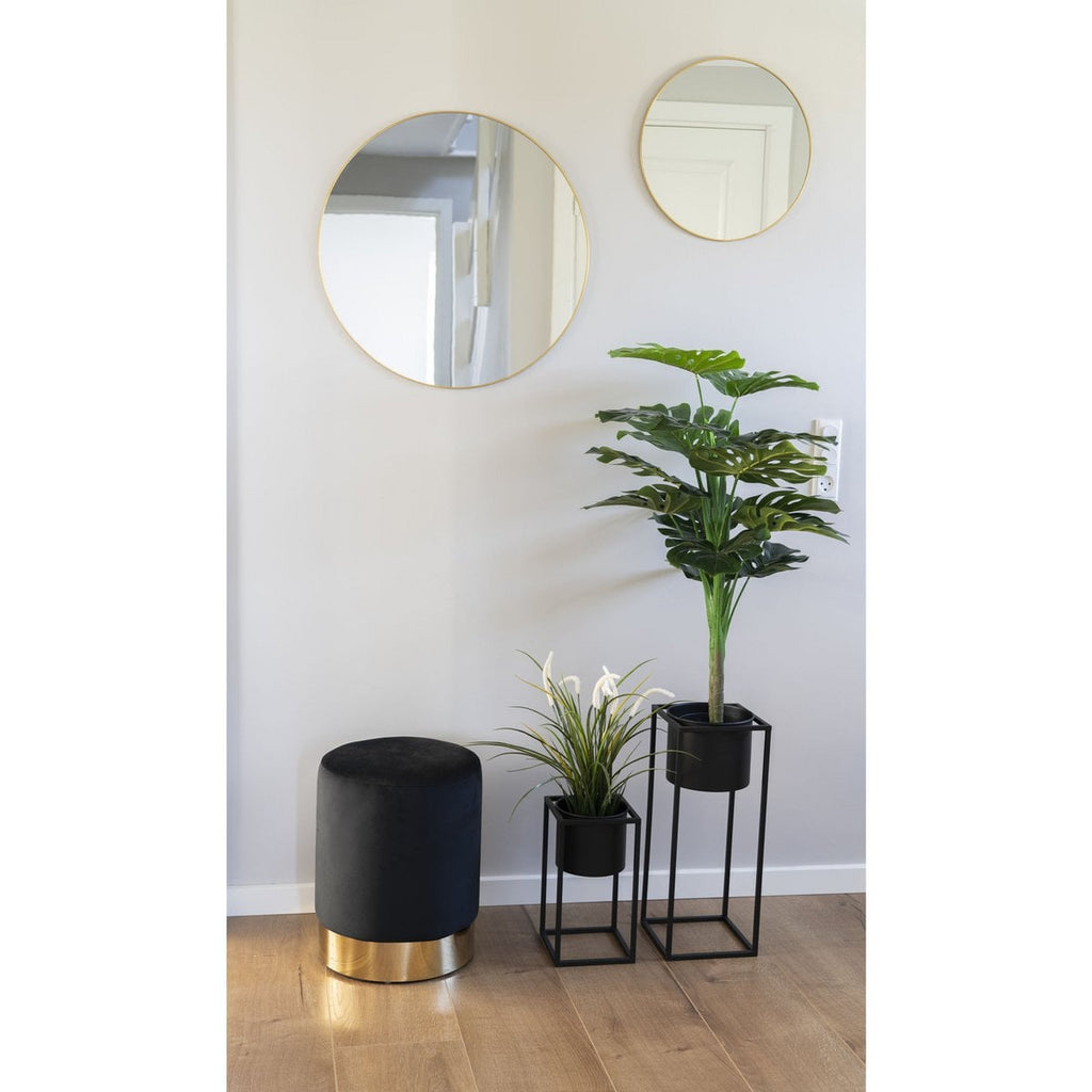 Marla Plant Stand Set – Black Steel, Set of 2