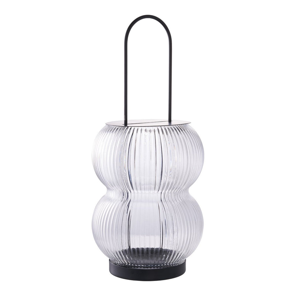 Lucena Laterne - Schwarz, Metall/Glas, 16x16x36 cm
