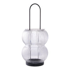 Lucena Laterne - Schwarz, Metall/Glas, 16x16x36 cm