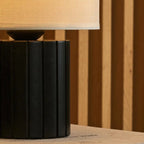 Kiko ribbed base lamp in classic interior styling