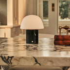 Maes Nero Marquina Marble Rechargeable Table Lamp