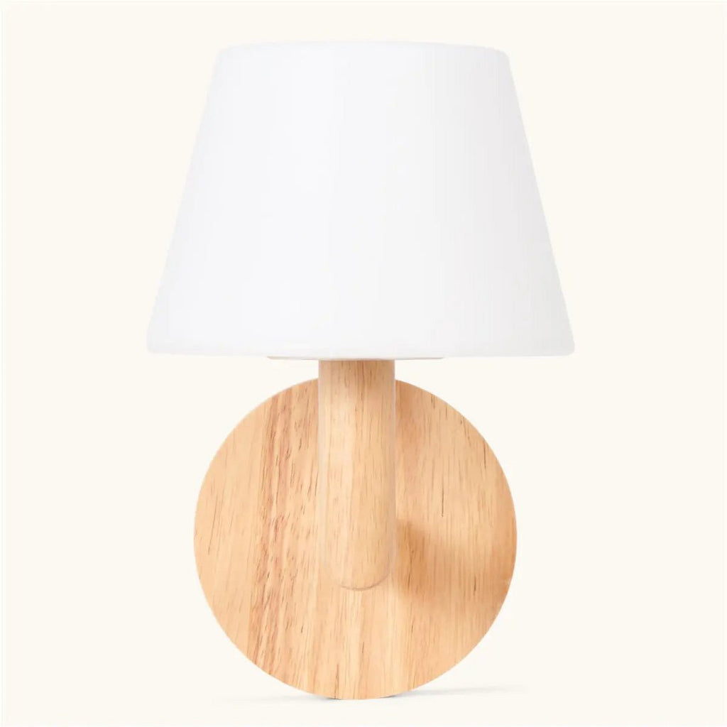 Ted Light Brown Wood Cordless Wall Lamp