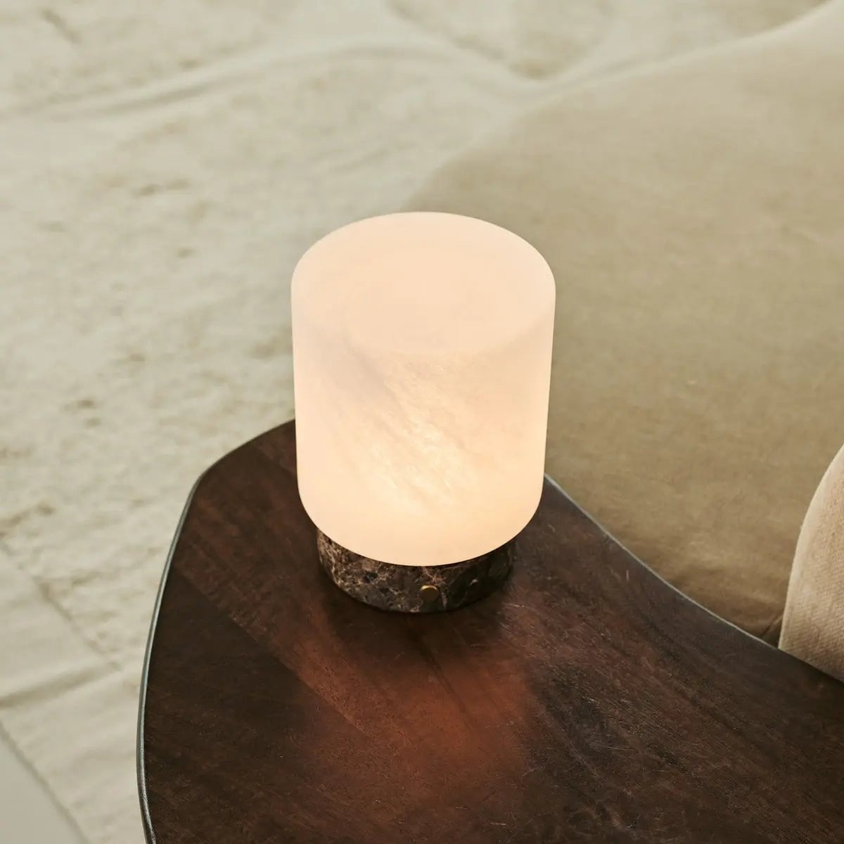 Cuyp marble lamp overhead view compact form