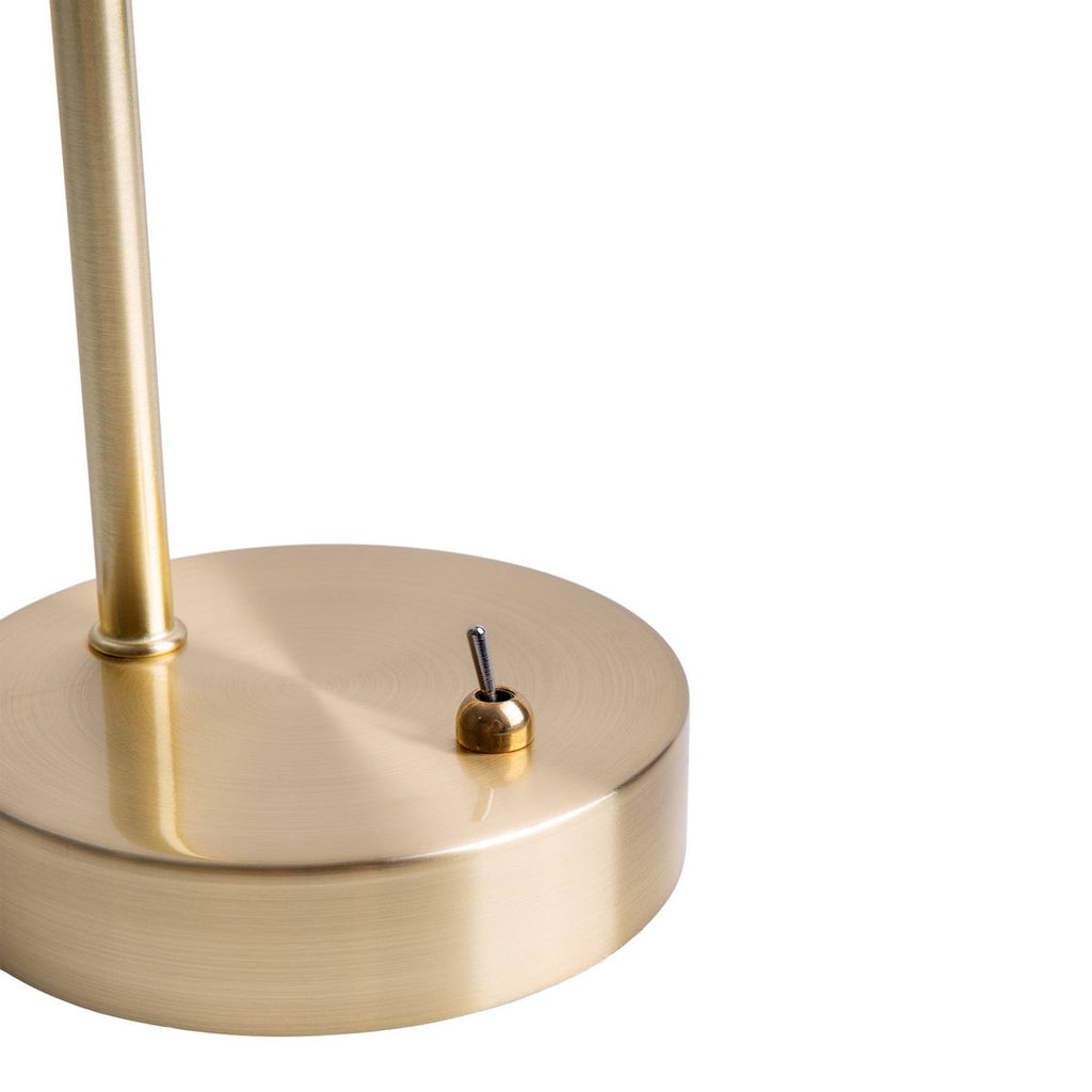 Libby Brass & Amber Glass Table Lamp