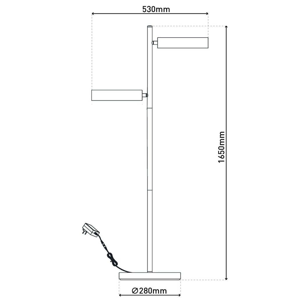 Tessa Almond LED Dual-Head Floor Lamp