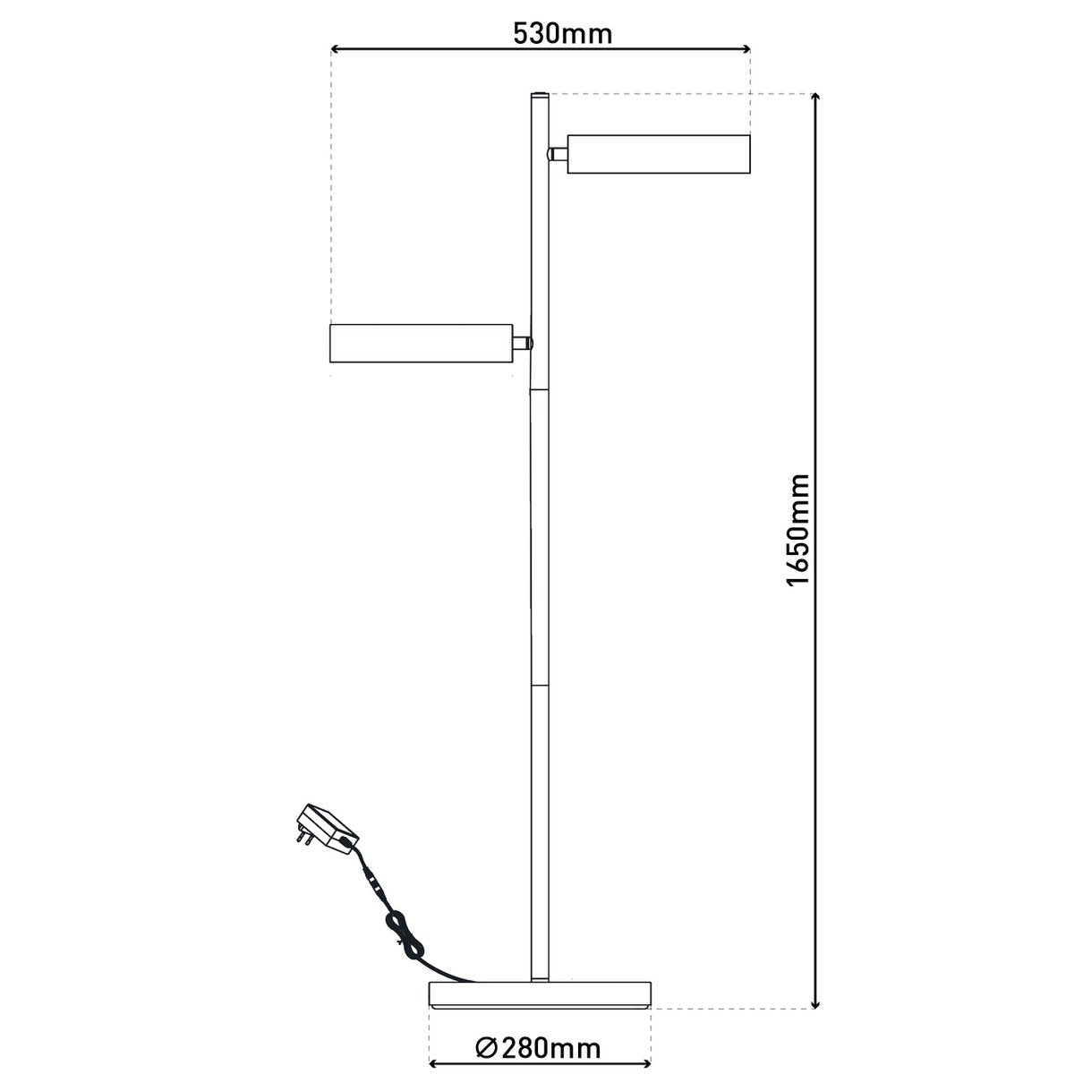 Tessa Almond LED Dual-Head Floor Lamp