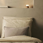 Leo rechargeable lamp warm ambient glow on shelf