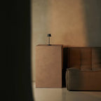De Pijp mouse grey metal lamp on hotel console table
