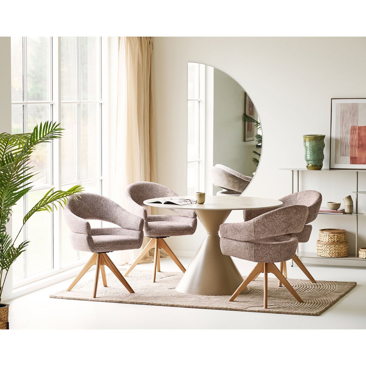 Verdant vase full product view on white background