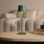 Wouter metal lamp in living room console setting