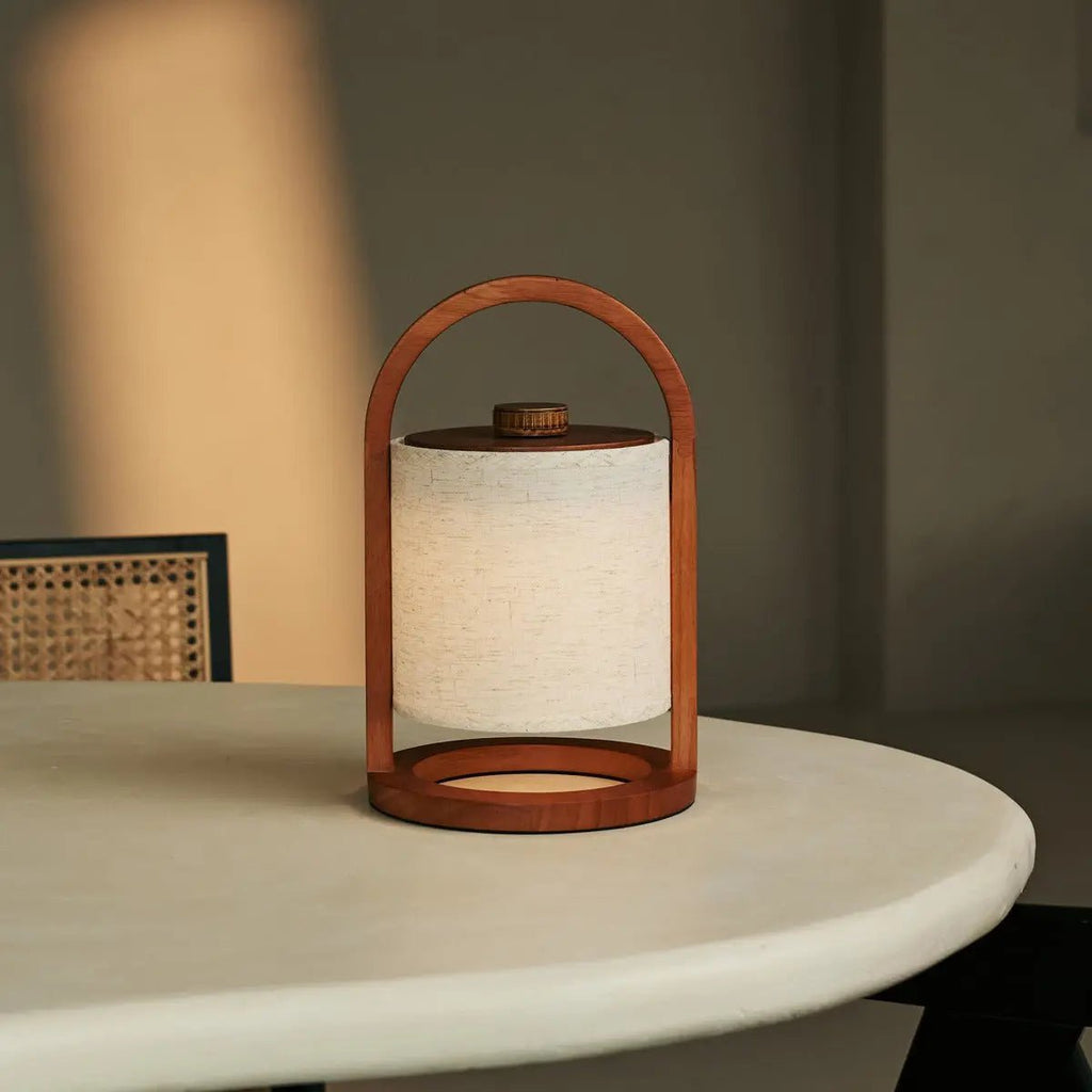 River wooden lamp in Scandinavian interior styling