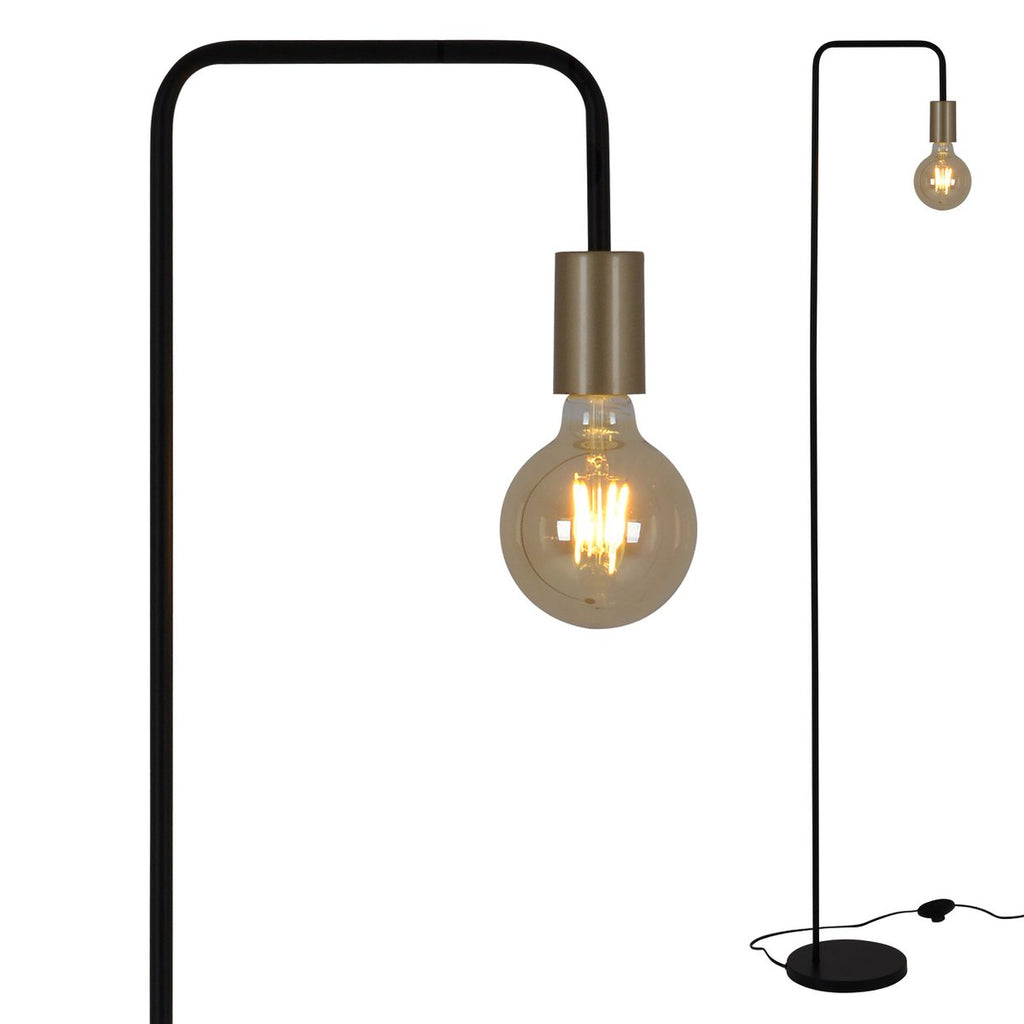 Modo Black & Gold Minimalist Floor Lamp