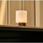 Cuyp marble lamp glass shade light diffusion detail
