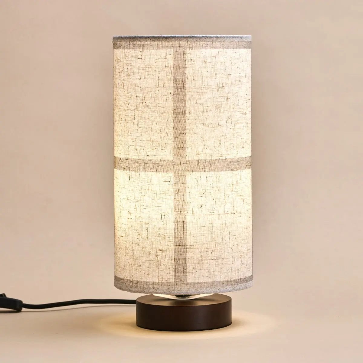 Sakura linen shade lamp in reading nook setting