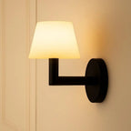 Ted rechargeable wall lamp warm ambient glow in hallway