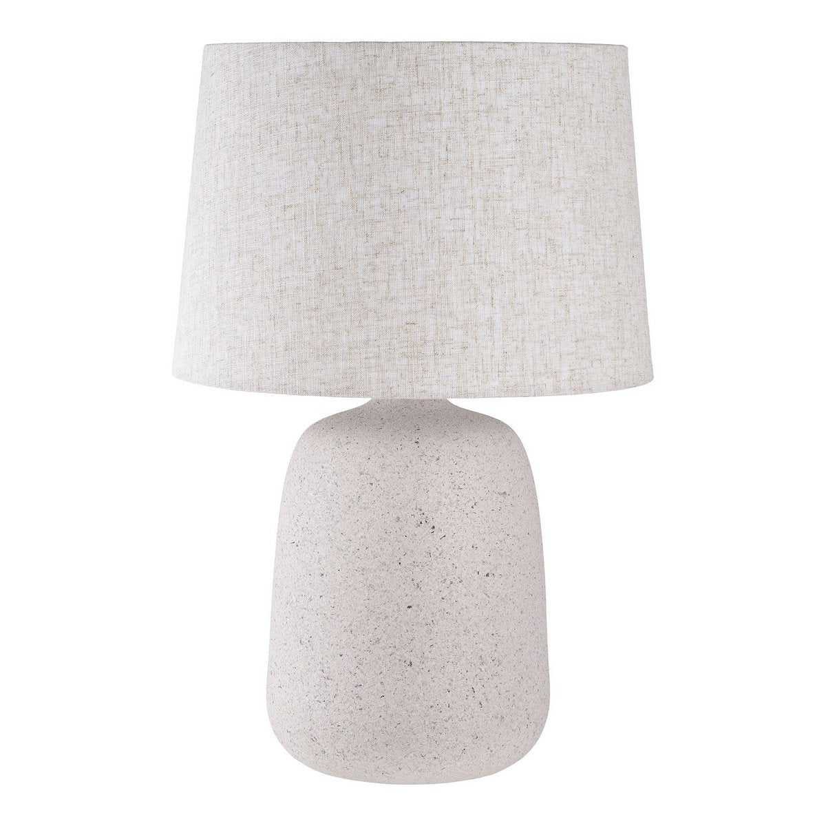 Tavira stone beige lamp full product view on white background
