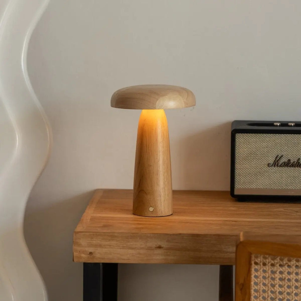 Lennart Light Brown Wood Cordless Table Lamp