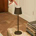 Jasper Mocha Brown Metal Cordless Rechargeable Table Lamp