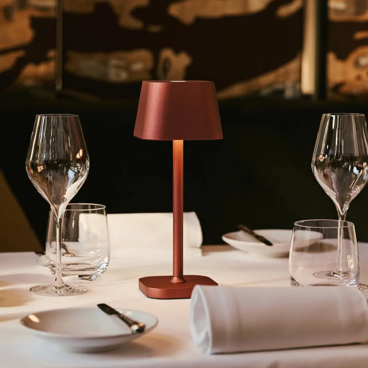 Ava Bronze Metal Rechargeable Touch Table Lamp