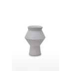 Cuzco White Speckled Ceramic Sculptural Vase