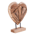 Almada teak heart side view showing individual teak piece construction