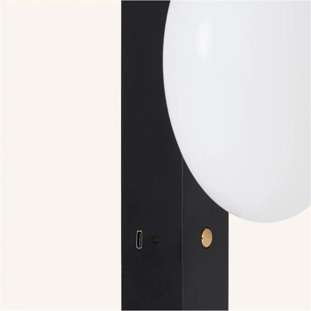 Matthew Black Wood Cordless Wall Lamp