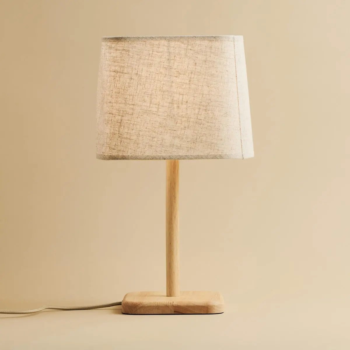 Marley wood lamp in living room organic interior setting