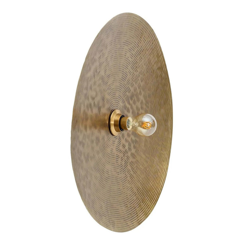 Volle Maan Brass Engraved Iron Wall Lamp