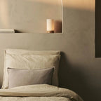 Luna rechargeable lamp close-up of 3D porcelain shade texture